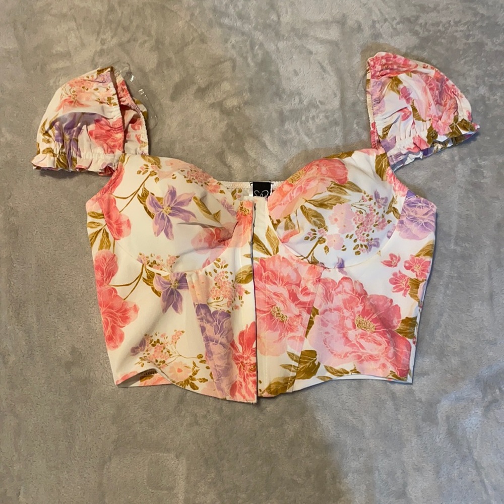 Floral corset top